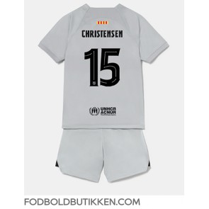 Barcelona Andreas Christensen #15 Tredjetrøje Børn 2022-23 Kortærmet (+ Korte bukser)